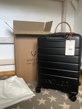 Image of Antler LOGO 4w Medium Expanding HC Spin Black Suitcase BNWT