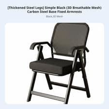 Image of Folding Armchair Foldable Collapsible Conference Chair Ergonomic Back Support