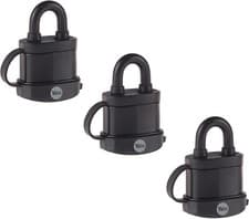 Image of Yale weatherproof padlock- 35mm keyed alike (pk of 3) Y222B/35/122/3 - brand new