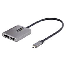 Image of StarTech USB-C to Dual Displayport 1.4 Adapter USB Type-C Multi-Monitor MST H...