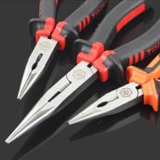 Image of 6/8" Long Nose Pliers Heavy Duty Snipe End Plier Large Needle Nosed Pliers