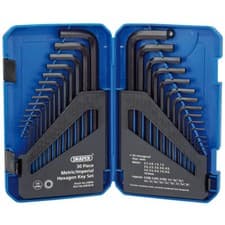Image of Draper 33894 Metric / Imperial AF Long Allen Hexagon Wrench Hex Key Set