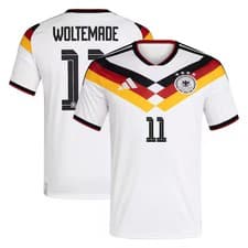 Image of Germany National Team adidas Home Shirt 2026 with Woltemade 11 printing