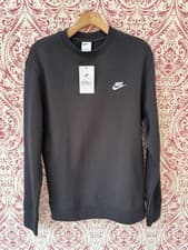 Image of Nike Club Fleece Club Sweatshirt - Black/White [BV2662-010] BNWT
