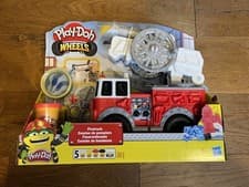 Image of PLAY DOH FIRE TRUCK PLAY SET Play Dough Wheels Fire Engine Playset Activity Toy