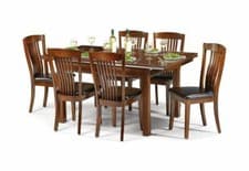 Image of Julian Bowen Canterbury Solid Malaysian Hardwood Mahogany Extending Dining Table