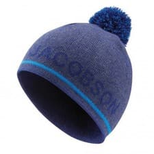 Image of Oscar Jacobson Monroe Bobble Hat - Navy/Royal Blue