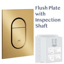 Image of Grohe Arena Cosmopolitan S Dual Flush Plate 37624GN0 - BRUSHED Cool Sunrise WC