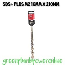 Image of Milwaukee 16mm x 210mm M2 2-Cut SDS+ Drill Bit