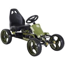 Image of Kids Children Pedal Go Kart Ride On Racer Braking System Adjustable Seat Green