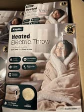 Image of Keplin Electric Heated Throw Blanket - 130 x 160cm - NEW
