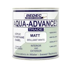 Image of Bedec Aqua Advanced Paint Matt - Brilliant White - All Sizes