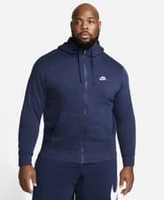 Image of New Nike Sportswear Club Fleece Full-Zip Hoodie Navy Men’s Size XXL BV2645-410