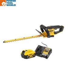 Image of DeWalt DCMHT562P1-GB 18v XR 55cm Cordless Hedge Trimmer Inc 1x 5.0Ah Battery