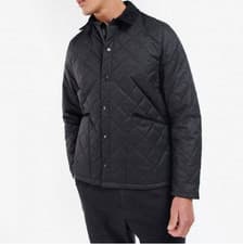 Image of Barbour Checked Herron Quilted Jacket in Charcoal MSRP$295 British Heritage