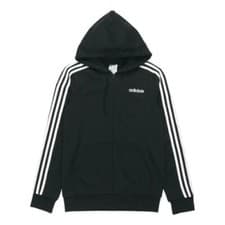 Image of adidas Essential Fleece Cut 3 Stripes Mens Hoody - Black