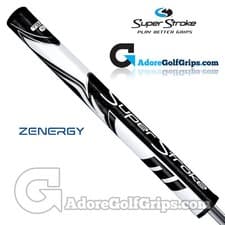 Image of NEW 2023 - SuperStroke ZENERGY Tour 1.0 Putter Grip - Black / White + Free Tape