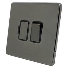 Image of Screwless - Black Chrome Plug Sockets Light Switches -Whole Range CHEAP!