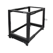 Image of StarTech 12U 4 Post Server Rack 19in Open Frame Rack with 40in (101cm) Mounting