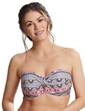 Image of 30GG Panache Eclectic Boho Strapless Bikini Top SW1813 Twist Bandeau Swimwear