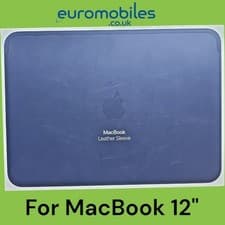 Image of Macbook 12" Original Apple Leather Sleeve Case Bag Midnight Blue