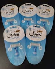 Image of Lot Of 5 Bic Soleil Bella 4 Blade Disposable Razor for Women 3 Count. 15 Razors