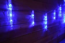 Image of Premier 6.9m / 24 Chaser Icicle Shape Blue LED Christmas Lights Indoor / Outdoor