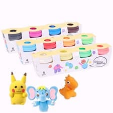 Image of Kids Clay Dough Set in Pots Fun Art & Crafts Play Dough 4/8/10/62 PCS 3+ Years