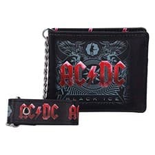 Image of Nemesis Now Officially Licensed AC/DC Black Ice Album Embossed Wallet and Chain,