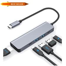 Image of Versatile 5 in 1 USB C Hub with 100W PD, 4K HDMI & 5Gbps Transfer Speed