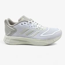 Image of Adidas Duramo 10 Cloud White Metallic Grey Womens Athletic Sneaker