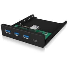 Image of ICY BOX 60432 IB-HUB1418-i3 USB 3.0 hub 4 ports black USB sockets