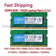 Image of Crucial 8GB 16GB 32GB DDR4 RAM 2133 2400 2666 MHz SO-DIMM 260-Pin Laptop Memory