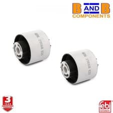 Image of FEBI 29568 REAR TRAILING ARM BUSH PAIR (2) AUDI A3 TT LEON OCTAVIA VW GOLF A4036