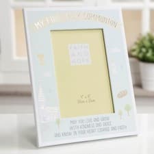 Image of Faith & Hope First Communion Photo Frame 4" x 6" Blue
