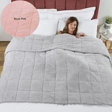 Image of Teddy Fleece WEIGHTED BLANKET Ultra Cosy Soft Warm Sensory Anxiety AUTISM Throw