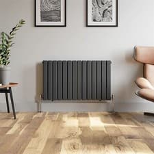 Image of Anthracite Designer Radiator Vertical Horizontal Flat Panel Oval Column Rads