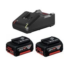 Image of Bosch Professional 18v Li-ion Starter Set 2x 4.0Ah Batteries GAL 18 V-40 Charger