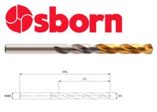 Image of 4.8mm COBALT JOBBER DRILL BIT TiN COATED HSSCo8 EUROPA OSBORN 8105050480 P245