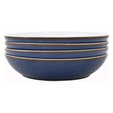 Image of Denby - Imperial Blue Pasta Bowls Set of 4 - Dishwasher Microwave Safe Crockery