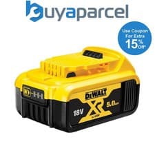 Image of DeWalt DCB184 18v 5.0Ah Li-Ion Battery XR Range Lithium - LED Charge Indicator