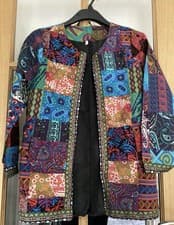 Image of Unisex Festival Jack Colourful Patchwork Design Lightweight Size M Pit2pit 20"