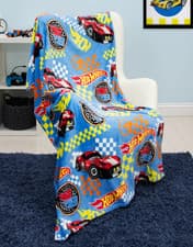 Image of Hot Wheels Flame Fleece Throw Blanket 100 x 150cm Polyester Soft Touch Throw