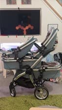 Image of Egg Double Pushchair, Cones With All Attachments, Newly Cleaned And Ready To Go