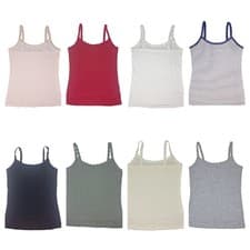 Image of Ex M&S Cami Top Vest Womens Ladies Black White Pink Khaki Cream 6-28 Lace New