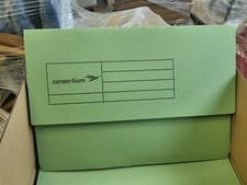 Image of 25 pack Green Foolscap document wallets