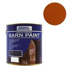 Image of BEDEC BARN PAINT SEMI GLOSS MEDIUM OAK WOOD STAIN 2.5L