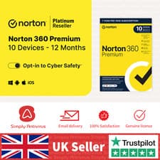Image of Norton 360 Premium Antivirus 2026 VPN 10 Device 1 Year - 5 Minute Delivery