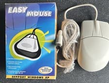Image of NOS High Resolution Easy Mouse 3 Button PS2 with Opto Mechanical Encoder New