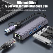Image of USB C to Ethernet Adapter Type-C 3.0 to RJ45 Network LAN Gigabit 2.5G 2500Mbps *